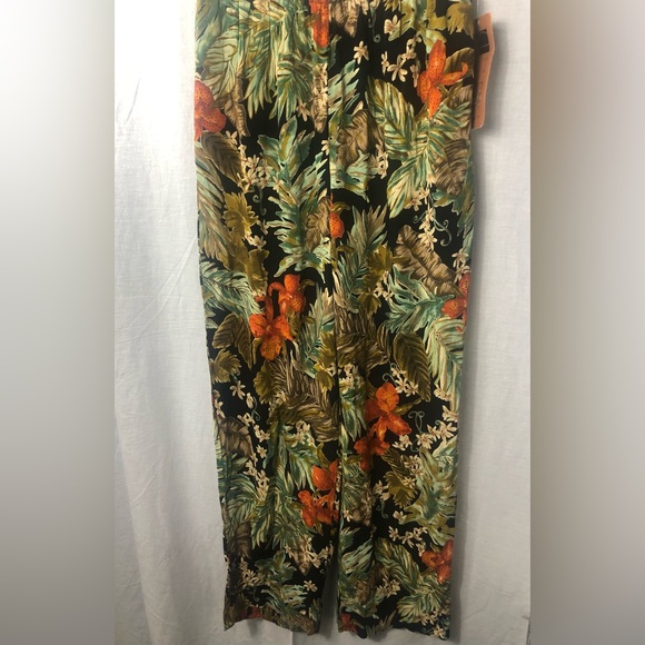 Carole‎ Little Women's Floral Tropical Dress Pants w/Pockets Size 10 Vintage NWT - Picture 2 of 12